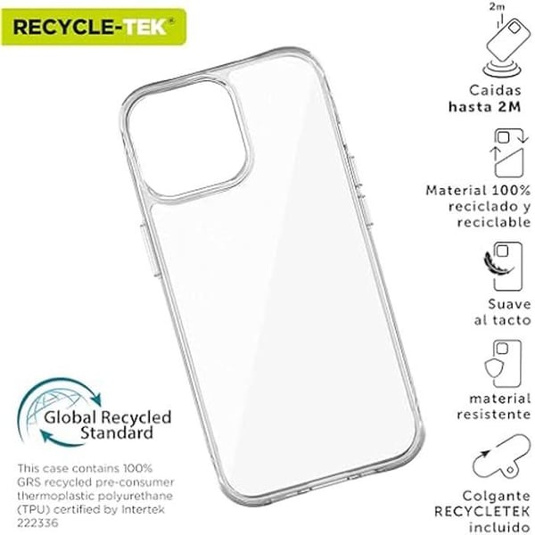 Transparent stöttålig skal - MUVIT - iPhone 16 Pro Max - Lätt - Flexibel - Klar