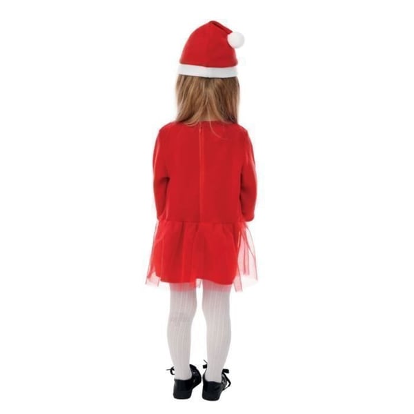 Julklänning Tomtemor Barn - PTIT CLOWN - Tutu Röd och Vit - Bekväm - 3 till 12 år