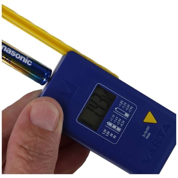Varta LCD Batteritest Tester område for måling (batteritest) 1,2 V, 1,5 V, 3 V, 9 V batteri, batteri 00893 1
