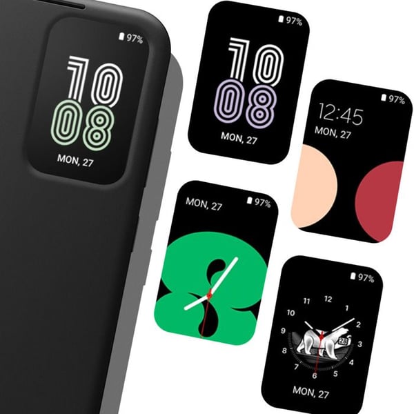 Fodral för Samsung Galaxy A55 5G med Smart View Wallet Fönster Officiell Samsung Svart