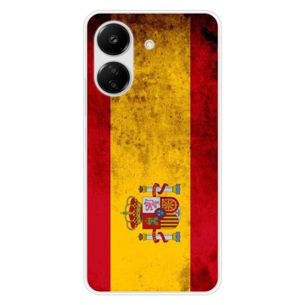 Tryckt silikonfodral kompatibelt med Xiaomi Redmi 13C 4G Spanien flagga