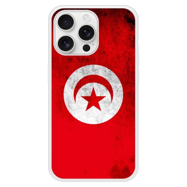 Siliconförstärkt skal med tryck kompatibelt med Apple iPhone 16 Pro Max Tunisien Flagga