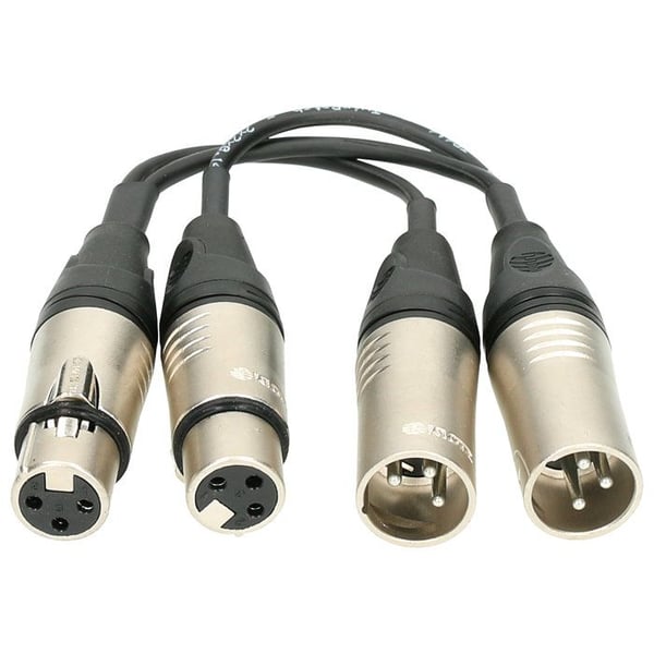Klotz Z-adapter 2x XLR honan / 2x XLR hanar, 20 cm adapter