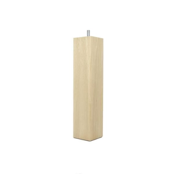 Set med 4 fotbrädor i bok, – Höjd 25 cm – Klarlack – Skruv M8x20