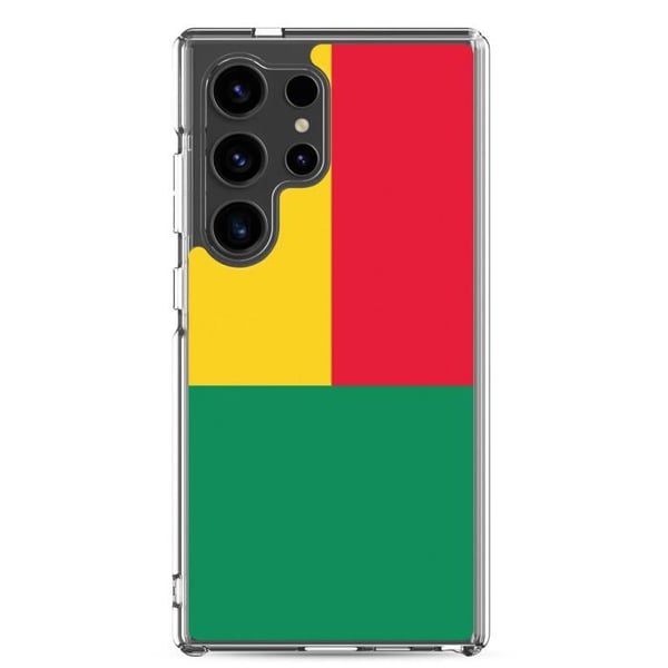 Telefonfodral – Benins flagga – Kompatibel med Samsung Galaxy S21 Plus – Mjuk fodral – Hållbar och stötabsorberande – Pixelforma