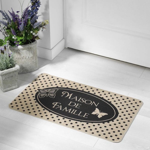 Rektangulär matta - INRETS MJUKHET - 45 x 75 cm - Beige - Vävd - Andra mönster