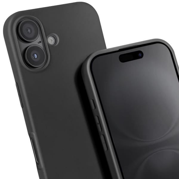 Coque Cordon - Corda - iPhone 16 - Svart - Semi-rigid - Soft touch