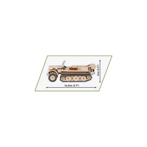 Modell - COBI - 2273 - Sd. Kfz. 10 DEMAG D7 - Plast - Grå - Från 6 år