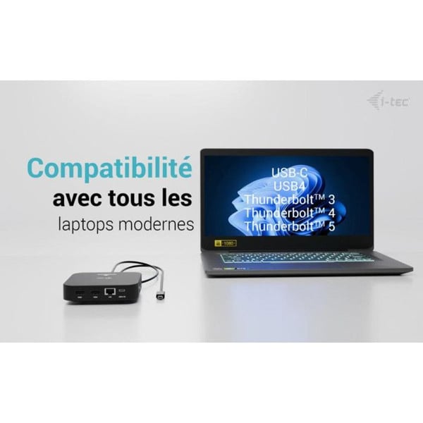 I-TEC Dockningsstation USB-C Dual HDMI 4K med Power Delivery 100W och 6 USB-portar