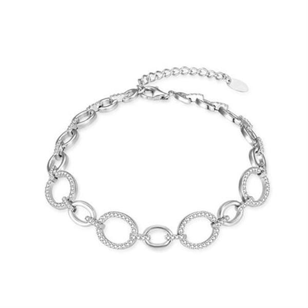 Armband - AGATO - AGB780/21 - Rhodiumbelagt silver - Kubisk zirkon - Justerbar längd 17-21 cm