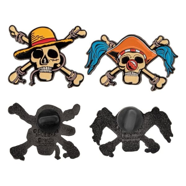 Cinereplicas - One Piece - Förpackning med 2 pin's Luffy & Buggy