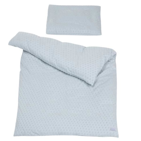 ROBA Lil Planet Organic Babybäddset - Påslakan 100x135 + Örngott 40x60 - Ljusblått