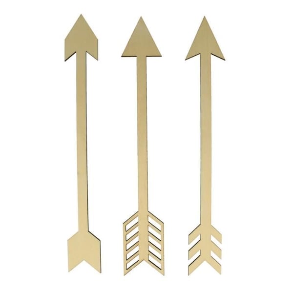 Dekorera träpilar - Dekoreringsstöd - 35 cm - Pilar tema - Unisex - Beige