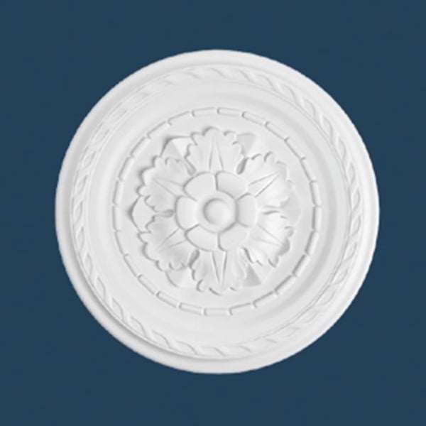 Elegant rosett Marbet R-6 | Ø 30 cm | vit lättviktspolystyren