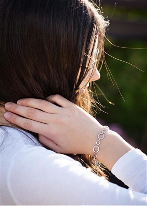Armband - AGATO - AGB780/21 - Rhodiumbelagt silver - Kubisk zirkon - Justerbar längd 17-21 cm