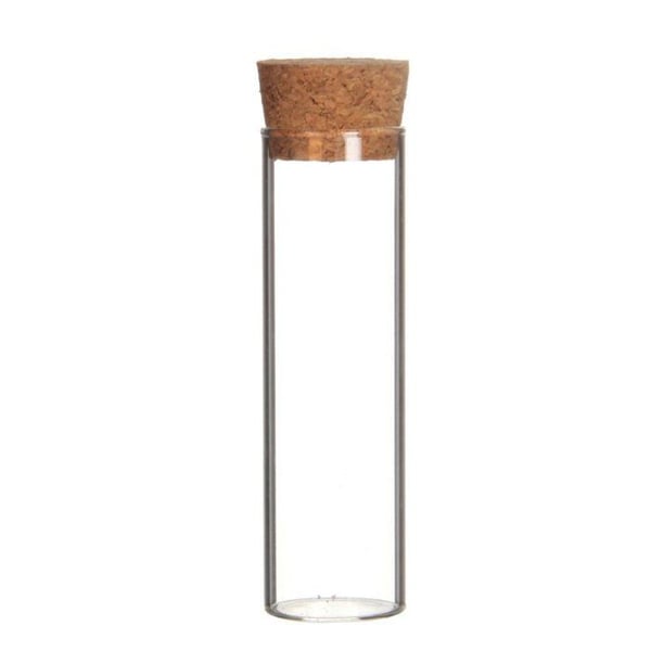 Glasrör - Kreativ seed - 10,5 cm - Korkpropp - Ofärgad