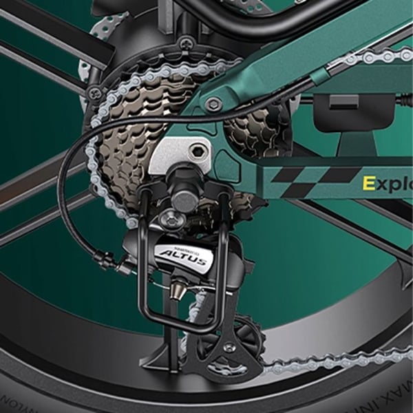 ENGINE PRO 2.0 elcykel 32KM/H 52V 16AH 1200W stel 20'' aluminiumshjul 20" Sort