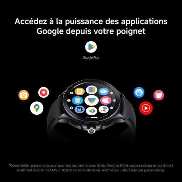 Smartklocka - XIAOMI - Mi Watch 2 Pro - 46 mm - Bluetooth - Svart gummiband