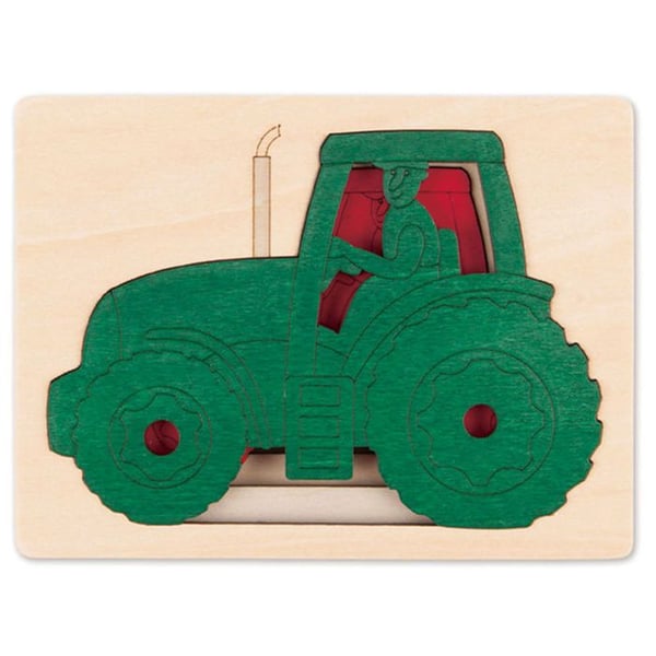 Hape Toys - 5 traktorer i 1 pussel - HAPE