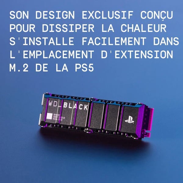 SSD - WD - BLACK SN850P - 2 To - M.2 - Kølesystem - PS5