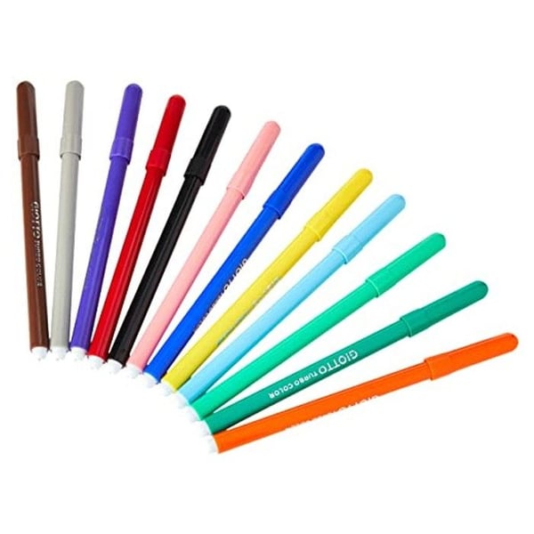 Färgpennor - Giotto Turbo Color - 144-pack - Spets 2,8 mm - Vattenbaserat, tvättbart bläck