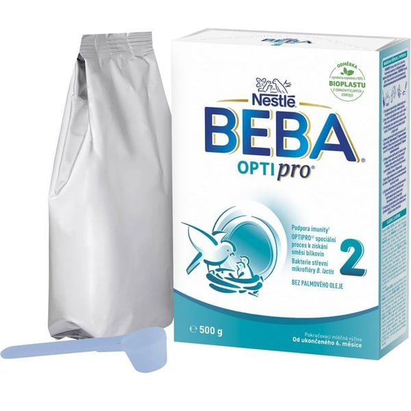 BEBA OPTIPRO 2, fortsatt mjölk för spädbarn, 6×500 g