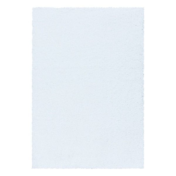 Shaggy matta - MELIS HOME - Enfärgad design - Vit - 160 cm (rund) - Lugg 30 mm
