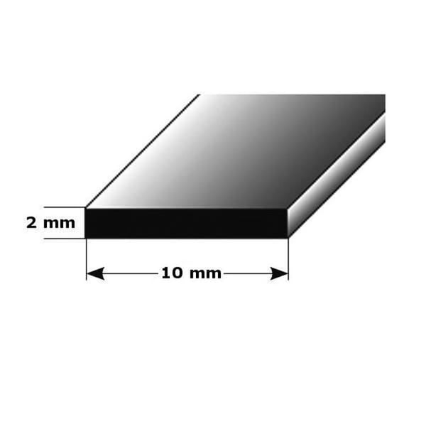 Platt bar | monteringsprofil | byggprofil | i aluminium | Längd:1000mm | Bredd: 10mm