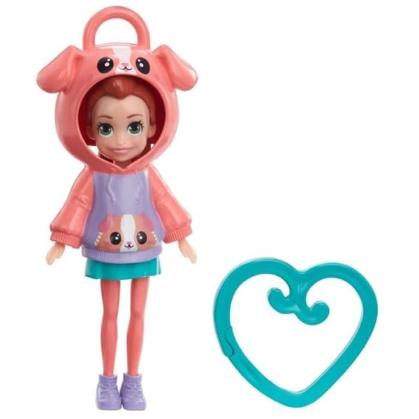 POLLY POCKET DOCKA HÄOODIE VÄNNER LILA VALP FÖR FLICKOR FRÅN 4 ÅR