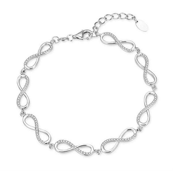 Armband - AGATO - AGB781/21 - Rhoderad silver - Kubisk zirkon - Oändlig design