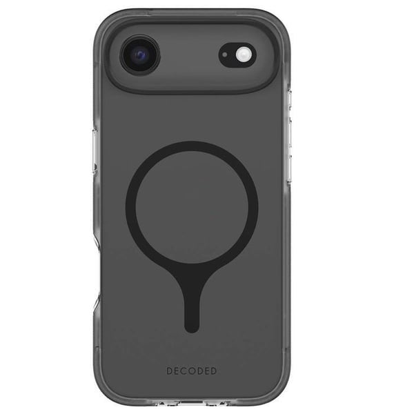 MagSafe-skal - DECODED - iPhone 17 Air - DropTec - Stötresistent - Svart Transparent