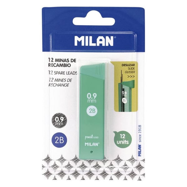Blister liten låda med 12 grafitkablar 0,9 mm 2B