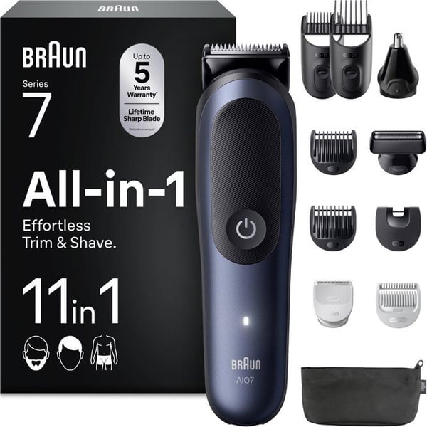 Multifunktionel trimmer - BRAUN - MGK7540 - 120 min - Vandtæt - Sort