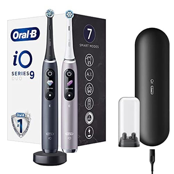 Elektrisk Tandborste - Oral-B - iO 9 - Uppladdningsbar - 7 Lägen - Svart och Rosenkvarts
