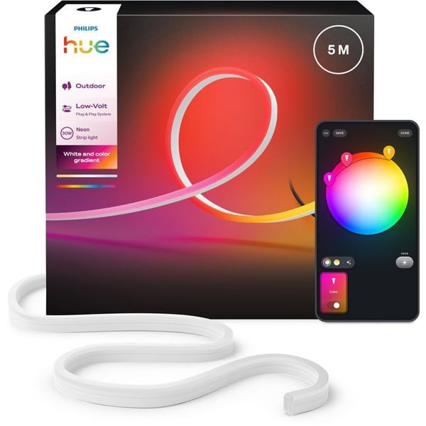 LED-remsa - PHILIPS HUE - Utomhus neon - 5 meter - 1100 lm - Stämning - Justerbar - Hållbar - Bas spänning