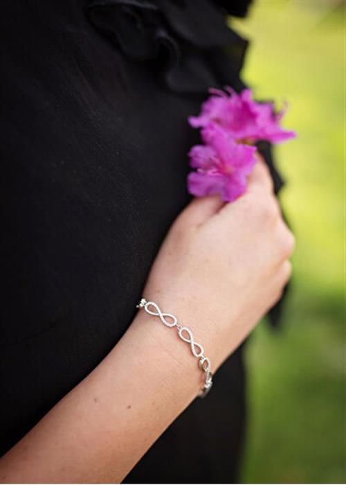 Armband - AGATO - AGB781/21 - Rhoderad silver - Kubisk zirkon - Oändlig design