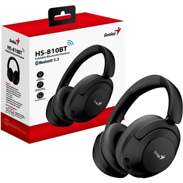 Trådlösa hörlurar - GENIUS - HS-810BT - Bluetooth 5.3 - Batteritid 8h - Passiv brusreducering