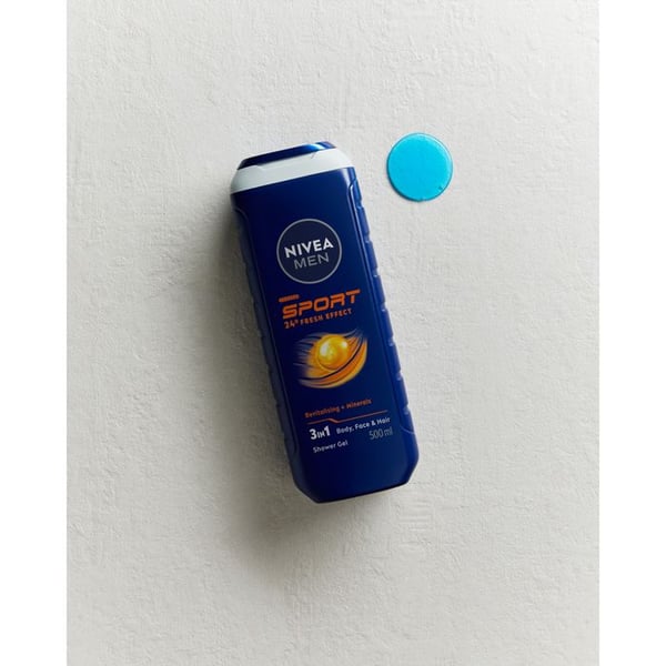 Men Sport żel pod prysznic do twarzy ciała i włosów 500ml