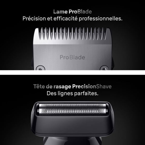Multifunktionel trimmer - BRAUN - MGK7540 - 120 min - Vandtæt - Sort