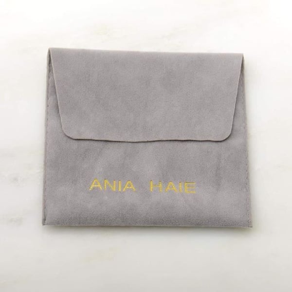 Ania Loi Haie silverhalsband 925m 14k guldpläterad samling Glow Getter form och cubic zirconia kedja