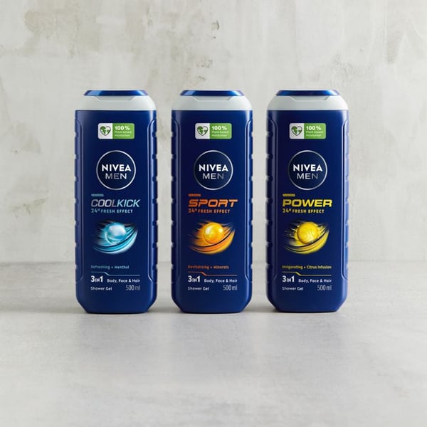 Men Sport żel pod prysznic do twarzy ciała i włosów 500ml