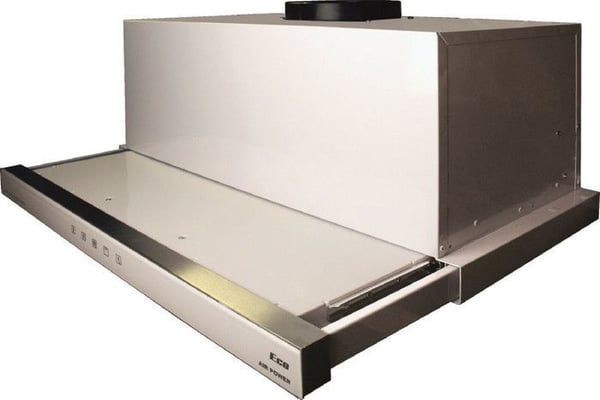 Kaiser Inbyggd teleskopisk fläkt 60cm EA 644W Köksfläkt Glas Vit • TouchControl • Klass A • Integrerad filtergrupp 910m³/h