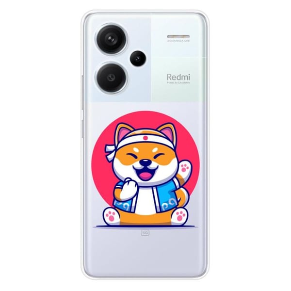 Tryckt silikonfodral kompatibelt med Xiaomi Redmi Note 13 Pro Plus 5G Shiba ninja