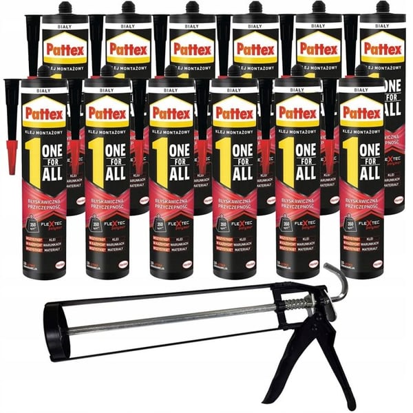 Monteringslim - Pattex - One For All 12x440g - Hög adhesionspolymer för alla material inomhus och utomhus