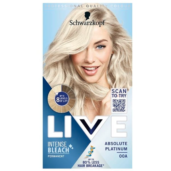 Intensivblekande Schwarzkopf Live Absolut Platina 00A