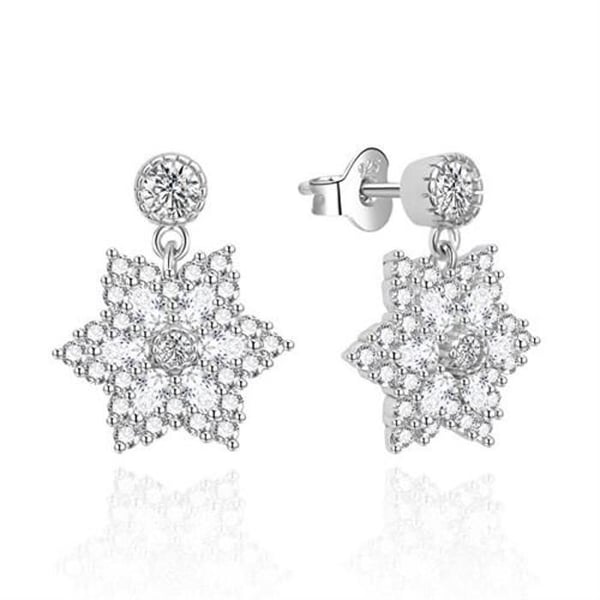 Hängande örhängen - AGATO - AGT-E012PW - Silver 925 - Kubisk zircon - Rhodinerade