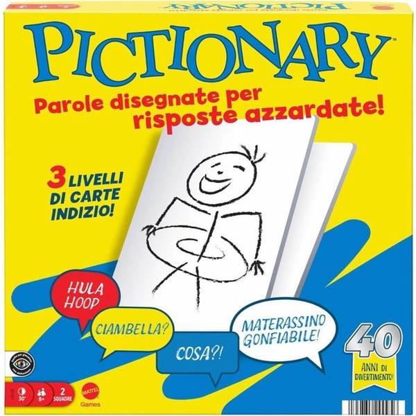 Pictionary, brädspel från Mattel Games för familjer från 7 år och uppåt, specialutgåva