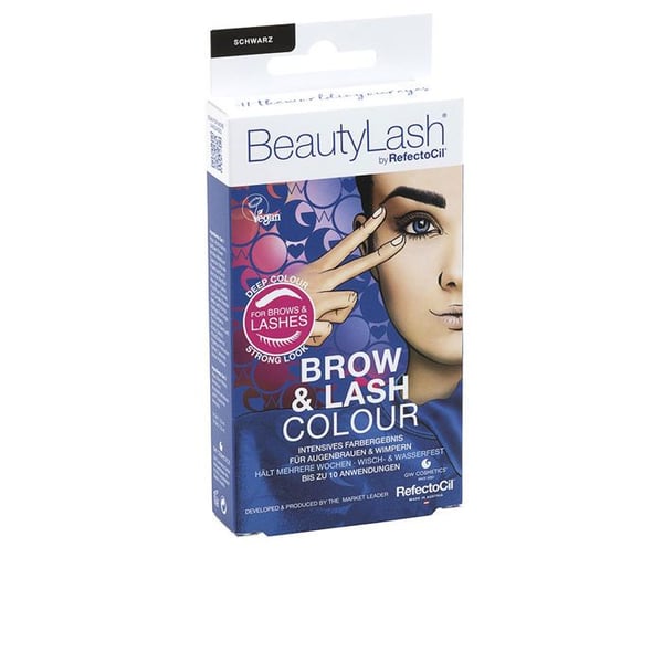 BEAUTYLASH BROW & LASH COLOUR kit för färgning av ögonbryn och ögonfransar #Svart 1 enhet