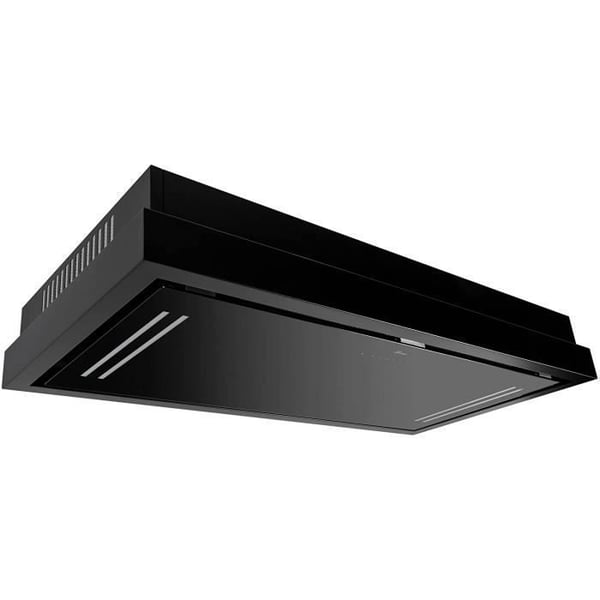 Gurari Inbyggd takfläkt 90 cm GCH 343 90BL Fläkt med sugkapacitet 1000m³/h •EBM-motor •Elektrostatisk jonisering •Återvinning