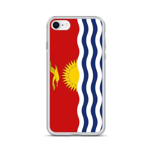 Mobilskal – Kiribati Flagga – Kompatibel med iPhone 6 – Mjuk Skal – Hållbar och Stöttålig – Silikon – Pixelforma